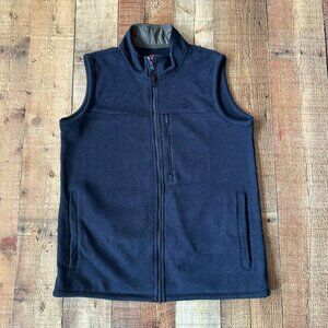 Wrangler Mens Navy Blue Fleece Vest With Full-Zip Closure Outdoor Style Size M